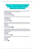 PSI Iowa Real Estate Exam National Portion - Amy Schaffer Practice Questions and Answers