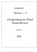 NASM PES SECTION 1 - 4 COMPREHENSIVE FINAL EXAM REVIEW Q & A 2024