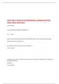 HSCO 508: STUDIES IN INTERPERSONAL COMMUNICATION  FINAL EXAM 2024/2025