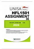 HFL1501 ASSIGNMENT 06 DUE 09 MAY2024