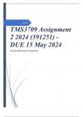 TMS3709 Assignment 2 2024 (591251) - DUE 15 May 2024