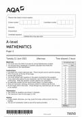 2023 AQA A LEVEL MATHEMATICS QUESTION PAPER 2 [7357/2]