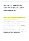 CRPC PRACTICE EXAM 2 20242025  QUESTIONS WITH DETAILED CORRECT  ANSWERS GRADED A+.