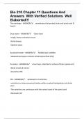 Bio 210 Chapter 11 Questions And Answers  With Verified Solutions  Well Elaborted!!!