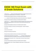 EXSS 180 Final Exam with A Grade Solutions 