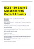 EXSS 180 Exam 3 Questions with Correct Answers 