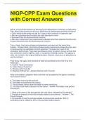 NIGP-CPP Exam Questions with Correct Answers