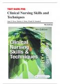 Test Bank - Clinical Nursing Skills and Techniques 9th Edition by Anne Griffin Perry, Patricia A. Potter