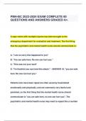 PMH-BC 2023-2024 EXAM COMPLETE 80  QUESTIONS AND ANSWERS GRADED A+.