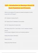 CCP - Introduction to Genesys Cloud CX Exam Questions and Answers