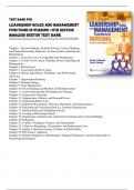 Test Bank For Leadership Roles and Management Functions in Nursing 10th Edition By Bessie L. Marquis; Carol Huston 9781975139216 Chapter 1-25 Complete Guide .