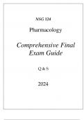 (HU) NSG 124 PHARMACOLOGY COMPREHENSIVE FINAL EXAM GUIDE Q & S 2024.