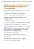 Milady Cosmetology 14th Edition Ch. 3  Exam Test Questions And Revised Correct Answers