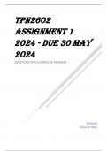 TPN2602 Assignment 1 2024 - DUE 30 May 2024