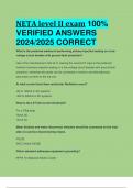 NETA level II exam 100%  VERIFIED ANSWERS  2024/2025 CORRECT