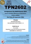 TPN2602 Assignment 50 (COMPLETE ANSWERS) 2025 - DUE 25 September 2025