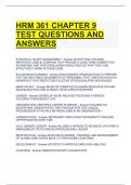 HRM 361 CHAPTER 9 TEST QUESTIONS AND ANSWERS 