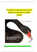Test Bank for Biological Science 6 th Edition Scott Freeman Lizabeth  Alliso