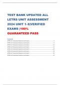 TEST BANK UPDATED ALL  LETRS UNIT ASSESSMENT 2024 UNIT 1-8|VERIFIED  EXAMS |100% GUARANTEED PASS