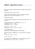 CS6515 - Algorithms- Exam 1 with complete solution