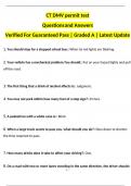 CT DMV permit test 2024 Questions and Answers Verified For Guaranteed Pass | Graded A | Latest Update