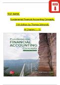 Fundamental Financial Accounting Concepts, 11th Edition TEST BANK by Thomas Edmonds, Verified Chapters 1 - 13, Complete Newest Version