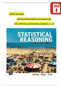 Statistical Reasoning for Everyday Life, 6th edition TEST BANK by Jeff Bennett, William Briggs, Verified Chapters 1 - 10, Complete Newest Version 