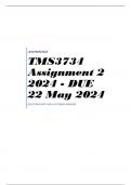 TMS3734 Assignment 2 2024 - DUE 22 May 2024