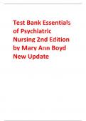 Test bank for Essentials of psychiatric nursing 2nd edition 2024 latest revised update by mary Ann Boyd complete chapters Graded A+.pdf