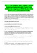 SCCJA Pre-Academy Block 4-Basic Collision Reporting, Uniform Traffic Ticket, Basic Collision Investigation, Vehicle Tactics, Mind Armor with Correct Solutions 2024