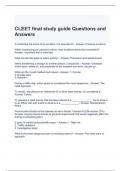 CLEET final study guide Questions and Answers 2024 - Graded A