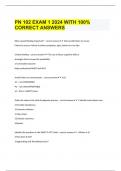  PN 102 EXAM 1 2024 WITH 100% CORRECT ANSWERS