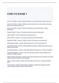 COM 312-EXAM 1 QUESTIONS AND ANSWERS 2024