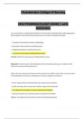 Chamberlain College of Nursing HESI PHARMACOLOGY EXAM | with Rationales