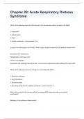 Chapter 28: Acute Respiratory Distress Syndrome with correct answers 2024