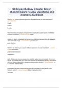 Child psychology Chapter Seven Theorist Exam Review Questions and Answers 2023/2024