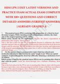 HESI LPN 2 EXIT LATEST VERSIONS AND PRACTICE EXAM ACTUAL EXAM COMPLETE WITH 100+ QUESTIONS AND CORRECT DETAILED ANSWERS (VERIFIED ANSWERS) ALREADY GRADED A+