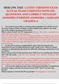 HESI LPN EXIT LATEST VERSIONS EXAM ACTUAL EXAM COMPLETE WITH 150+ QUESTIONS AND CORRECT DETAILED ANSWERS (VERIFIED ANSWERS) ALREADY GRADED A+