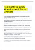 Tooling U Fire Safety Questions with Correct Answers 
