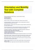 Orientation and Mobility Test with Complete Solutions 