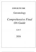 (WGU D399) HLTH 2500 GERONTOLOGY COMPREHENSIVE FINAL OA GUIDE 2024.