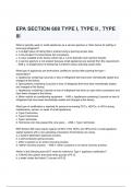 EPA SECTION 608 TYPE I, TYPE II , TYPE III EXAM QUESTIONS AND ANSWERS 2024( A+ GRADED 100% VERIFIED).