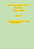 Pearson Edexcel Level 1/Level 2 GCSE (9–1) Biblical Hebrew Component 1: Language JUNE 2023 Question Paper and Mark Scheme Combined Unveiling Excellence!!
