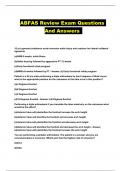 ABFAS Review Exam Questions And Answers 