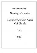 (WGU D029) NURS 5206 NURSING INFORMATICS COMPREHENSIVE FINAL OA GUIDE 2024.