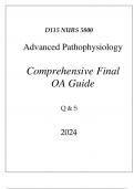 (WGU D115) NURS 5800 ADVANCED PATHOPHYSIOLOGY COMPREHENSIVE FINAL OA EXAM