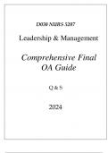 (WGU D030) NURS 5207 LEADERSHIP & MANAGEMENT COMPREHENSIVE FINAL OA GUIDE EXAM