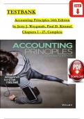 Accounting Principles, 14th Edition TEST BANK by Jerry J. Weygandt, Paul D. Kimmel, Verified Chapters 1 - 27, Complete Newest Version 