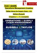 Operations and Supply Chain Management, 11th Edition TEST BANK by (Roberta S. Russell, 2024) Verified Chapters 1 - 17, Complete Newest Version