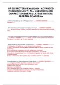 NR 565 MIDTERM EXAM 2024 | ADVANCED PHARMACOLOGY | ALL QUESTIONS AND CORRECT ANSWERS | LATEST EDITION | GRADED A+